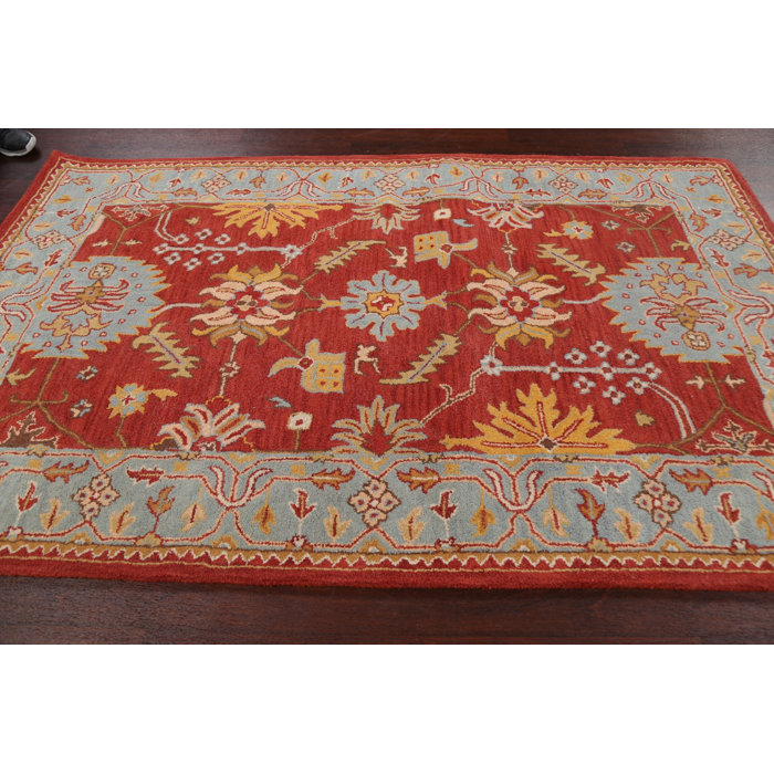 Charlton Home® Floral Area Rug HandTufted 5X8 Wayfair